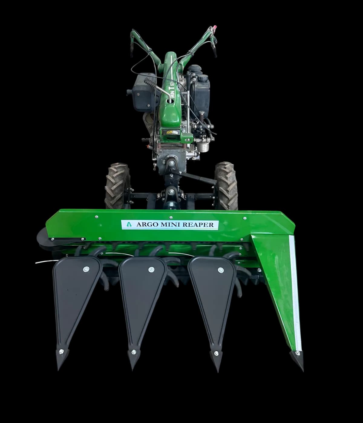 Green ARGO Mini Reaper self-propelled machine